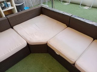 Conjunto Sofá y Sillas Exterior Ratán