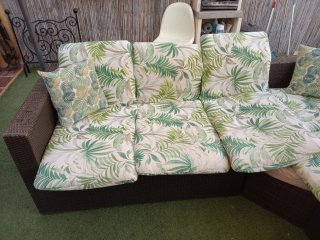 Conjunto Sofá y Sillas Exterior Ratán