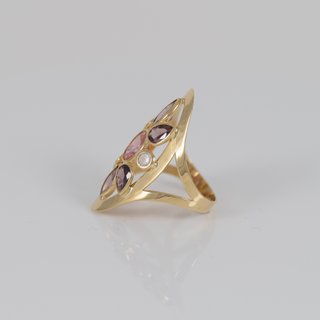 Anillo lanzadera de oro 18k 750