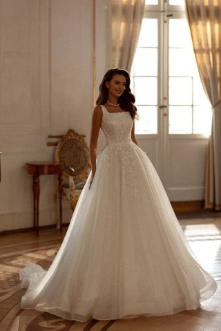 Abito da Sposa – Pizzo Chantilly,Tulle Glitterato