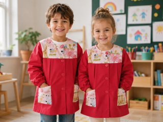 Mandilón infantil animales rojo