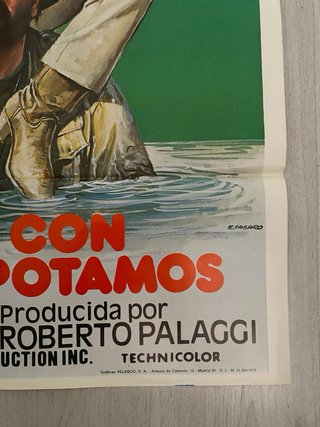 Cartel cine Estoy con los hipopótamos