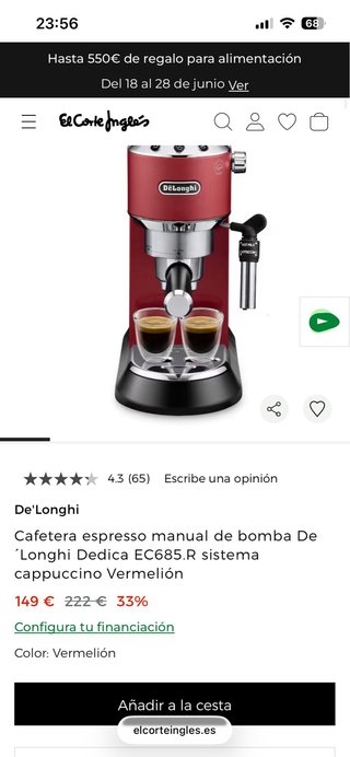 Cafetera DeLonghi Dedica Style