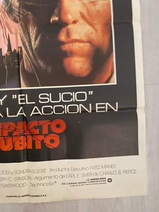 Cartel Cine Impacto Súbito Clint Eastwood