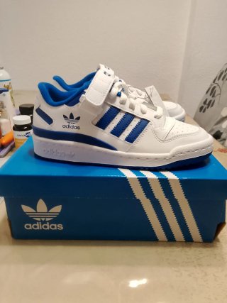 Adidas Forum J Zapatillas Blancas y Azules