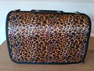 Bolsa transporte mascota leopardo