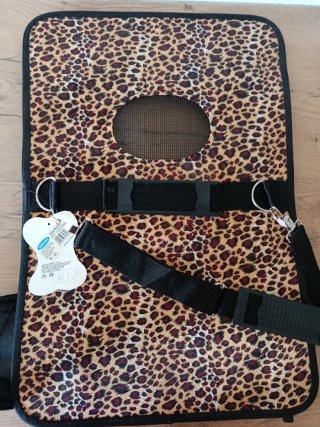 Bolsa transporte mascota leopardo