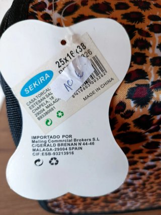 Bolsa transporte mascota leopardo