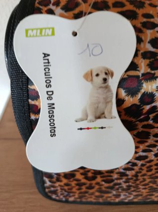 Bolsa transporte mascota leopardo