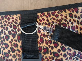 Bolsa transporte mascota leopardo