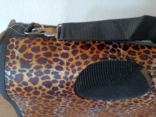 Bolsa transporte mascota leopardo