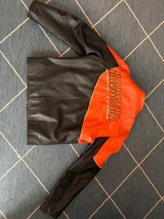 Chaqueta Harley-Davidson Piel Negra/Naranja
