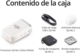 DJI Transmisor Mic 2 inalámbrico blanco