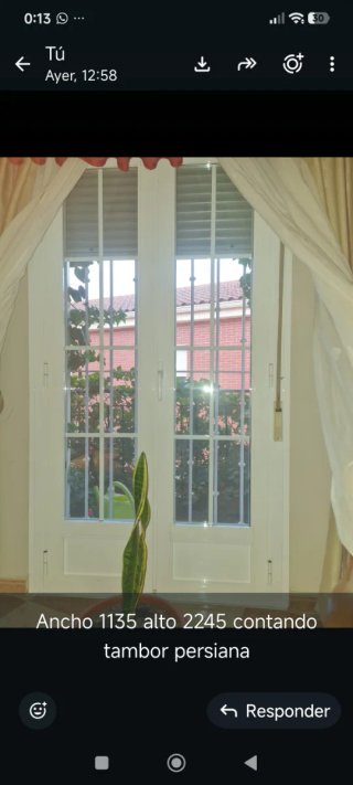 Puerta balconera 1135x2245mm