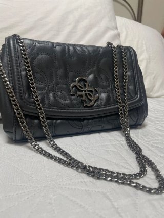 Mini New Wave Black Quilted Bolso GUESS