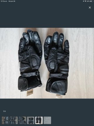 Guantes Dainese Racing Piel Negra.