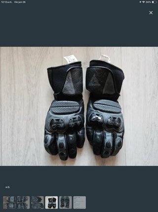 Guantes Dainese Racing Piel Negra.