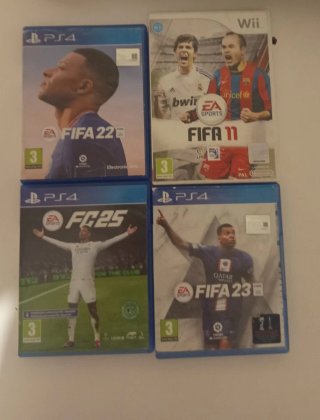 Lote FIFA PS4 y Wii: FIFA 22, 11, FC 25, 23