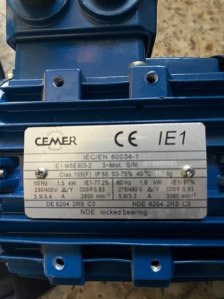 Motor Eléctrico CEMER IE1