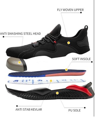 Zapatos de Seguridad Unisex Talla 45