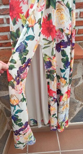 Vestido largo fiesta estampado floral