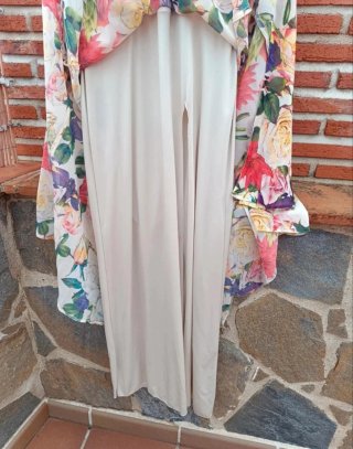 Vestido largo fiesta estampado floral