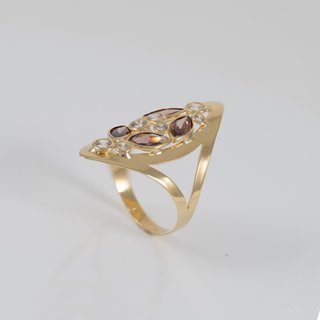 Anillo lanzadera de oro 18k 750
