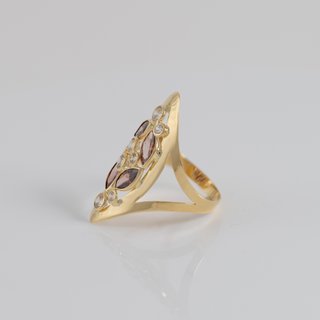 Anillo lanzadera de oro 18k 750