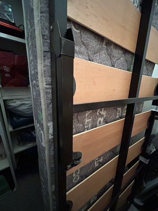 2 Bases Cama 90x180 cm Metal/Madera