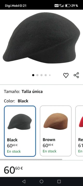 Sombrero lana Abbacino negro mujer