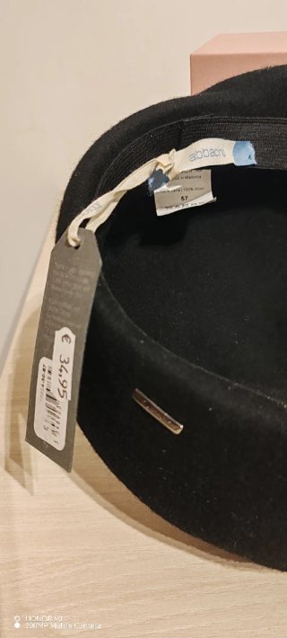 Sombrero lana Abbacino negro mujer