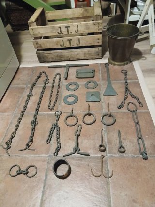 Lote Antigüedades Hierro Forjado