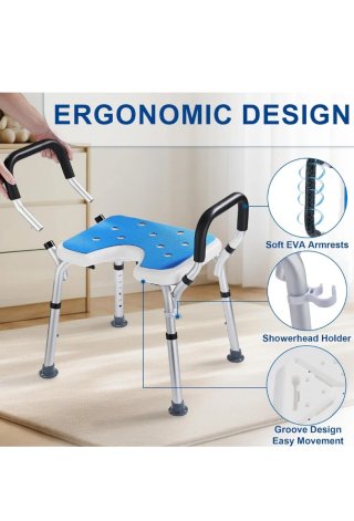 Silla de ducha con reposabrazos
