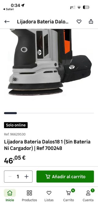 Lijadora Orbital DAEWOO 18V DALOS18-1