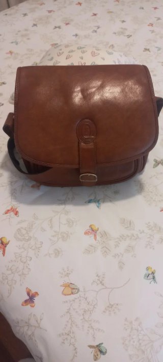 Bolso bandolera piel marrón