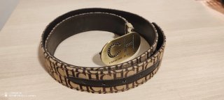 Cinturón Carolina Herrera CH Marrón y Dorado