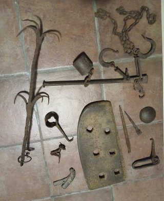 3 lotes Antigüedades de hierro y hierro forjado