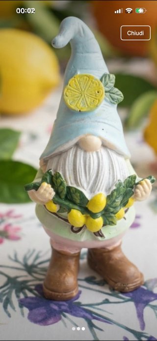 Statuette Gnomi con Limoni - Set 2 Pezzi