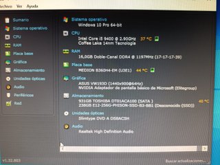 Medion PC i5-9400 16GB DDR4 256GB M.2