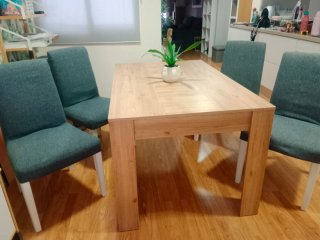 Sillas comedor Bergmunt Ikea tela y madera