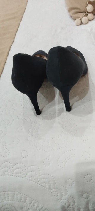 Zapatos de tacón negros para mujer todo piel