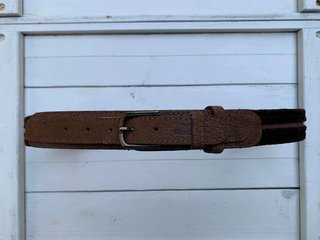 Cintura Donna 70cm Marrone Pelle e Velluto