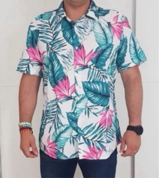 Camisa Hawaiana Estampada XL
