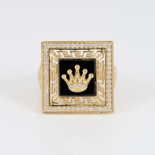 Anillo corona de oro 18k 750
