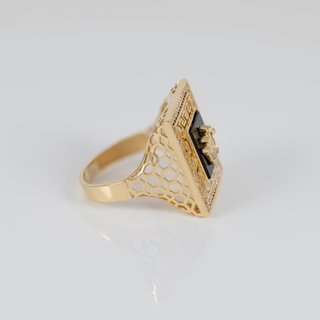Anillo corona de oro 18k 750