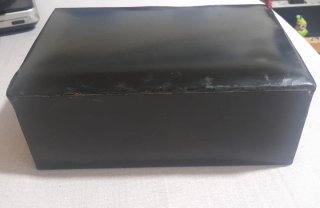 Caja antigua joyero años 30 terciopelo rojo
