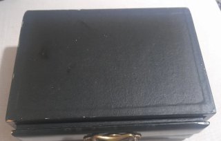 Caja antigua joyero años 30 terciopelo rojo