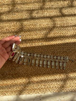 Collana choker dorata con specchi