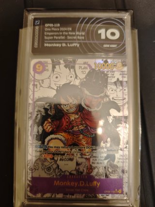 Luffy OP09-119 Emperors Secret Rare 10 GEM MINT