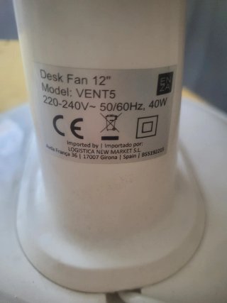 2 Ventiladores de Mesa Enza Blancos